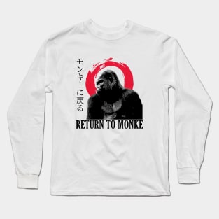 Return to Monke Traditional Japanese Long Sleeve T-Shirt